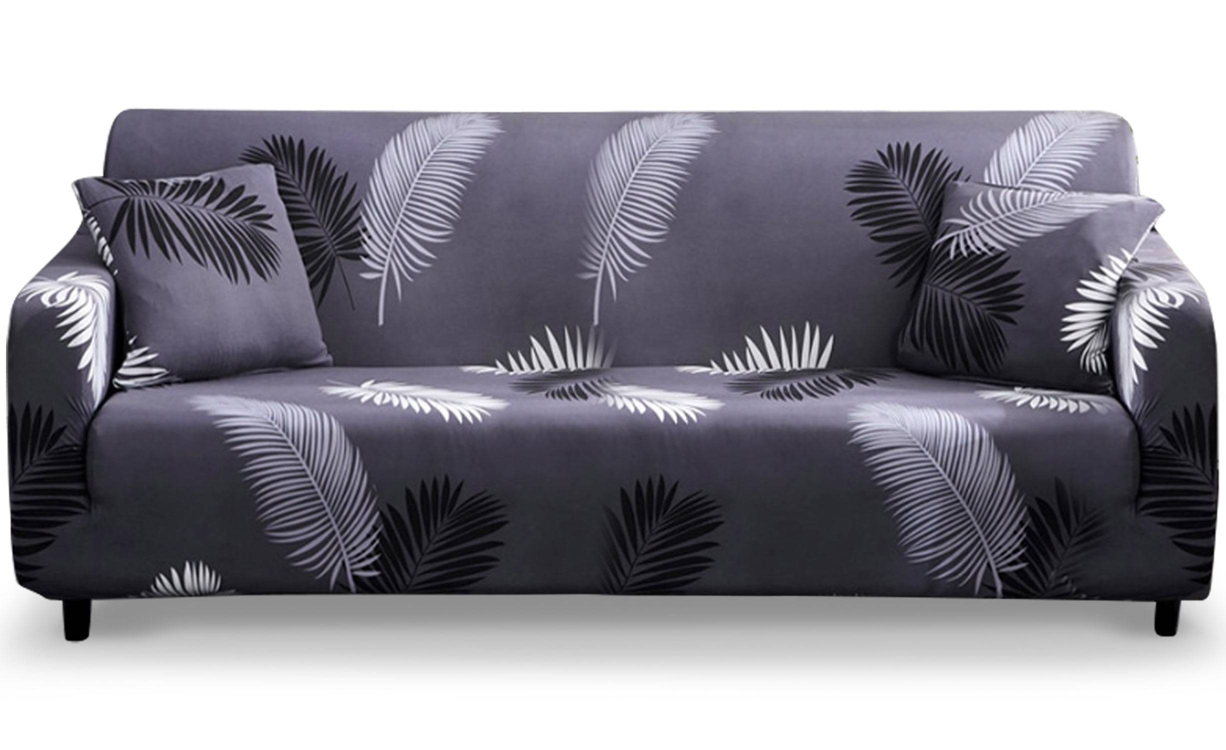 Fodera per divano stretch spandex, 3 copridivano per soggiorno, fodera per  divano antiscivolo con fondo elastico, rivestimenti per divano neri  Furniture Pro