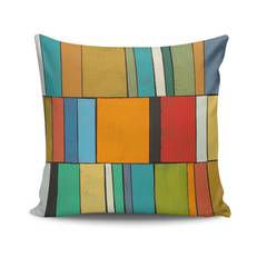 Involvent Stampato Cushion Cover Color Block 43 x 43 cm Cotone Poliestere Multicolore