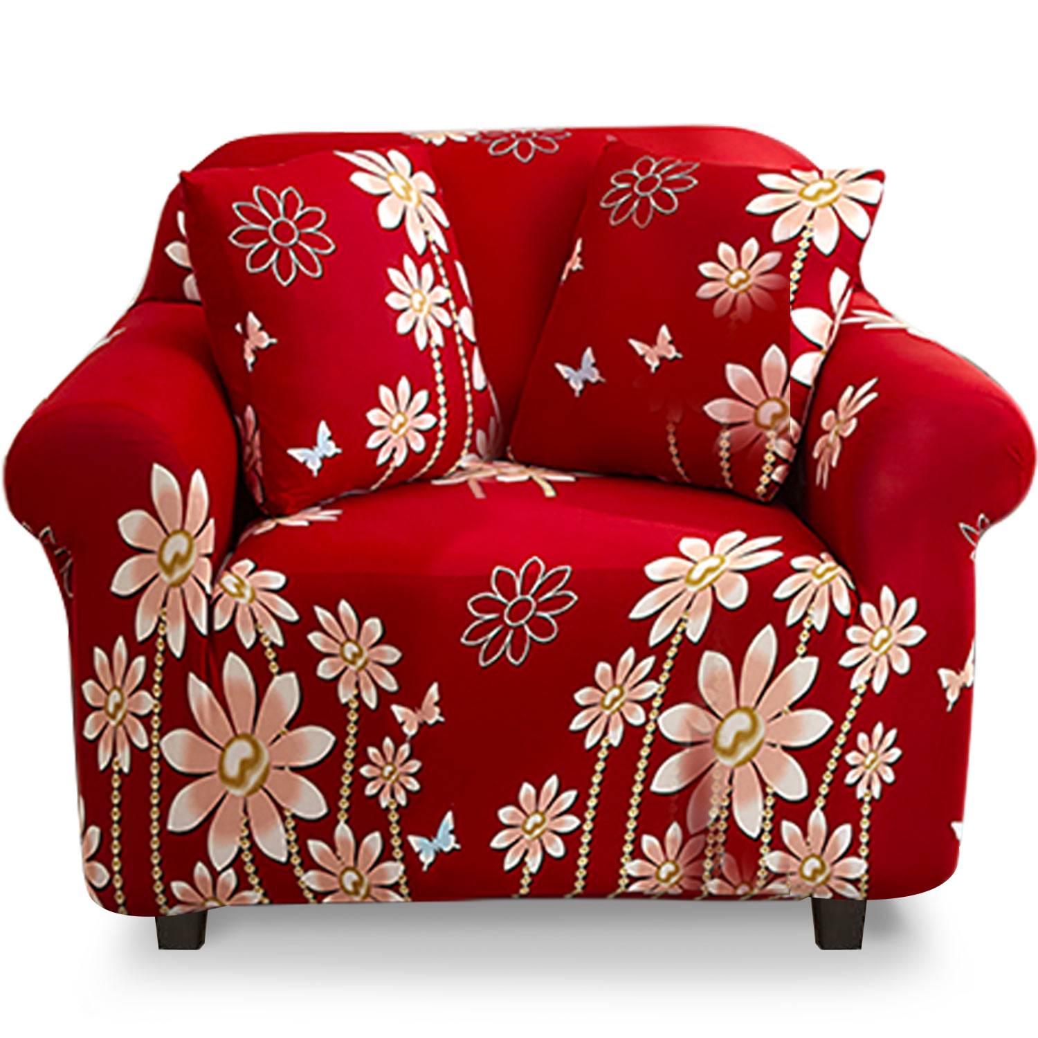 Hoes voor rekbare fauteuil Decoprotect Fleur 1 plaats Alexandra