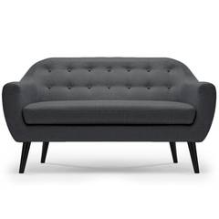 Fidelio Skandinavisches 3-Sitzer Sofa mit Stoffbezug Grau