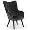 Scandinavische Klarys fauteuil van zwart fluweel