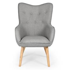 Scandinavische Klarys fauteuil grijze stof