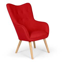 Scandinavische fauteuil Klarys Rood Stof