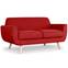 Danube Skandinavisches 2-Sitzer Sofa mit Stoffbezug Rot