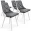 Lot de 4 chaises scandinaves Lalix Blanc et Gris