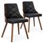Lalix Set mit 2 skandinavischen Stühlen Haselnuss & Schwarz