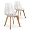 Set van 2 Scandinavische Larry Plexi transparante stoelen