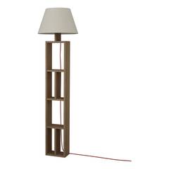 Lámpara de pie Iunctura combinada con estante y columna Panel de melamina Roble Sonoma marrón claro