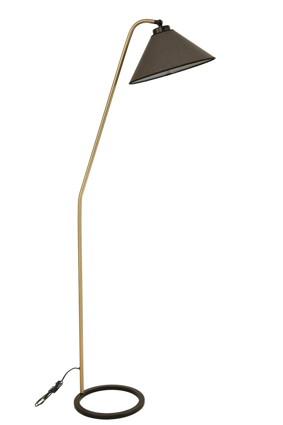 Kojex afgeknotte kegel vloerlamp H155cm Antraciet en goud metaal