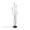 Lampadaire design 5 lampes Roselin H160cm Métal Noir et Tissu blanc