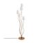 Lampadaire design 5 lampes Roselin H160cm Métal Or et Tissu Blanc