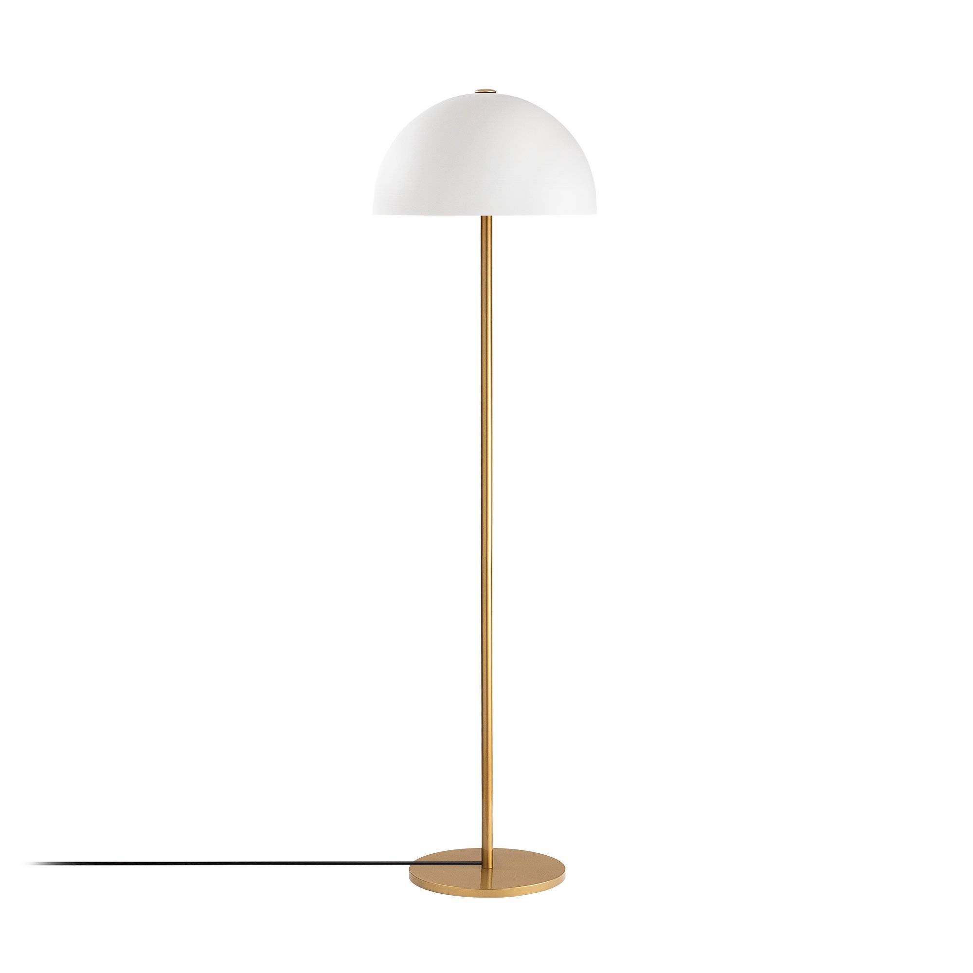 Lámpara de pie Maitake H154cm Metal dorado y blanco