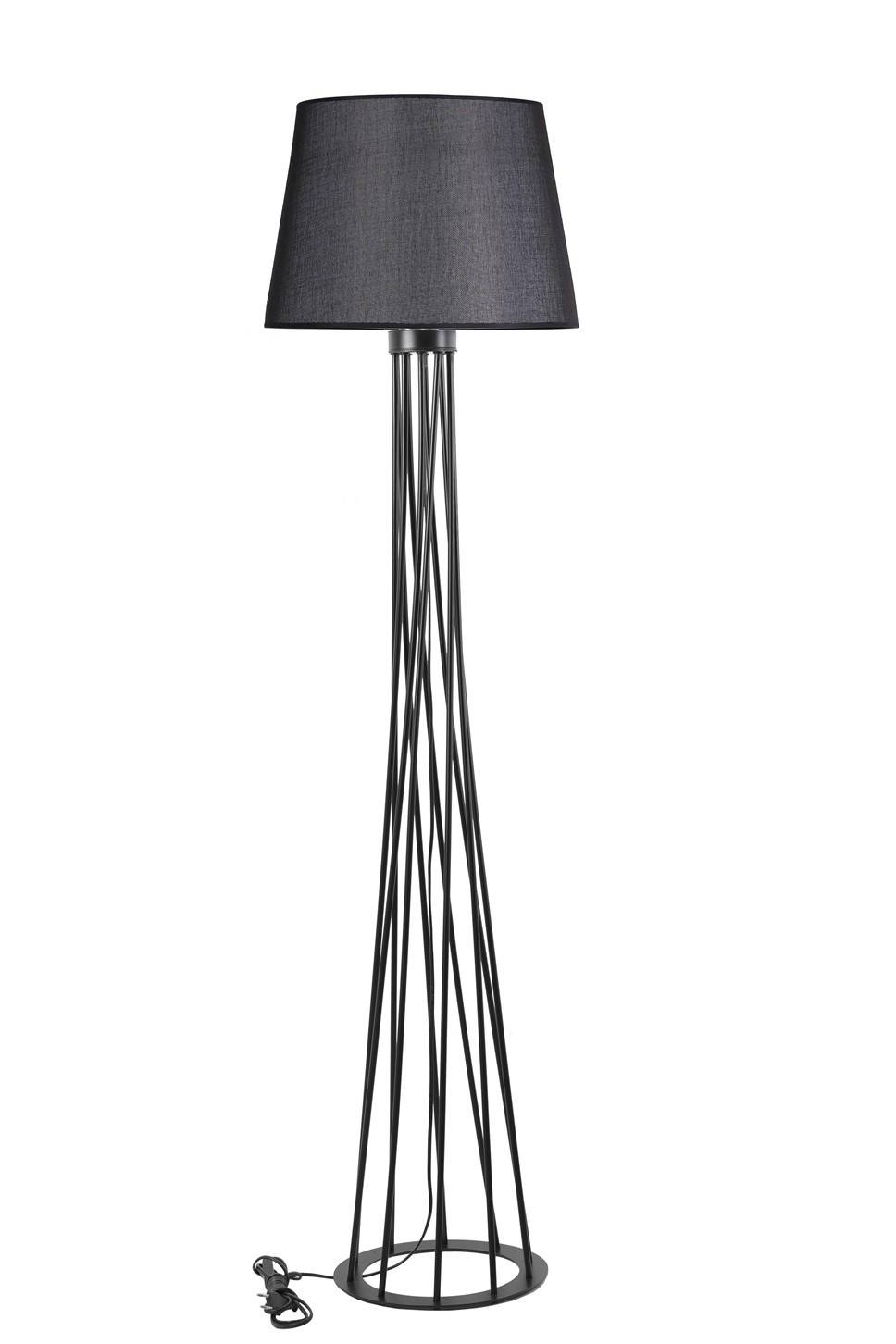 Accenso Lámpara de pie 175cm Tela y Metal Negro