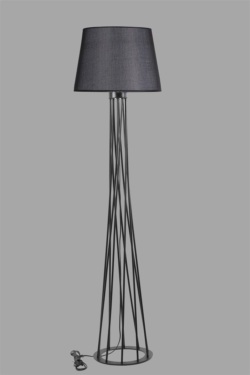 Lampadaire pied fil métal noir design Sompex - Mayland