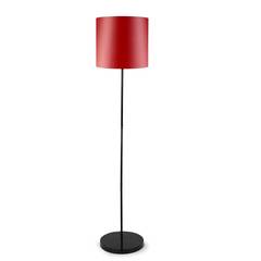 Lámpara de pie Tympanum H140 cm Metal Poliéster Negro Rojo