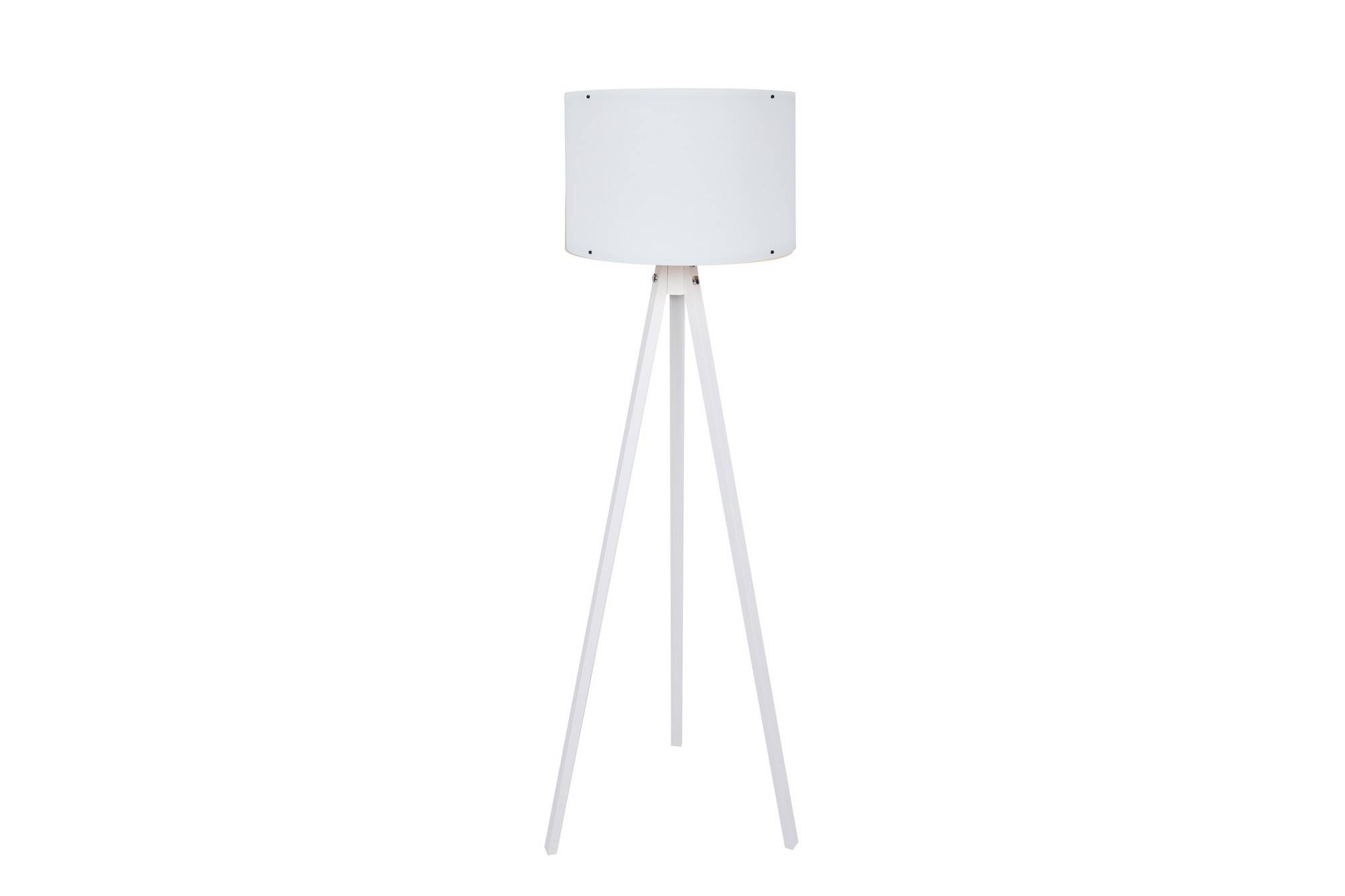 Lámpara de pie trípode con pantalla Luce Ø38 x H145 cm MDF Polipropileno Blanco