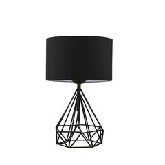 Lámpara de pie geométrica Kelty 41cm Metal y tela Negro