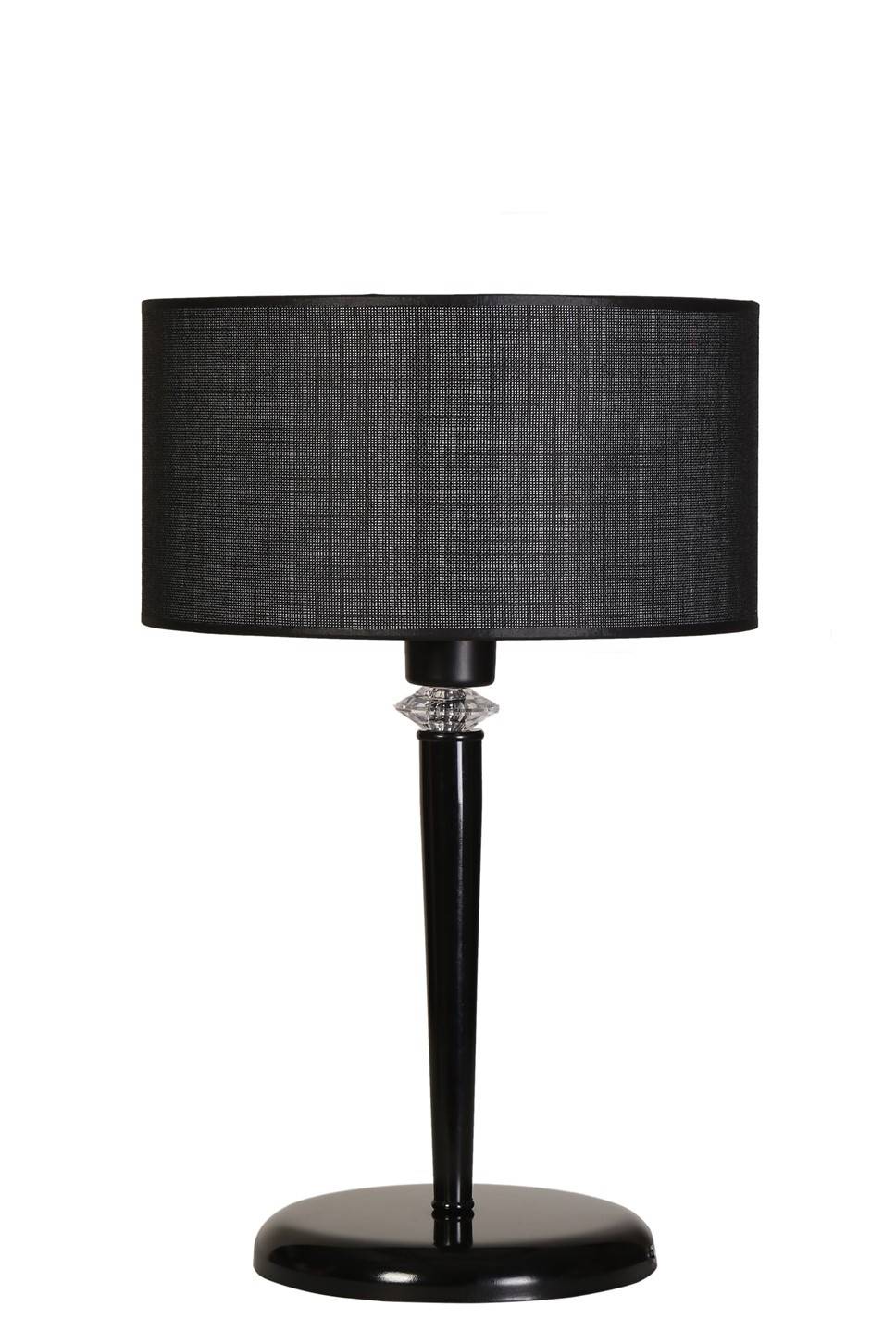 Klassieke tafellamp met uitlopende voet Tympanum H55 cm Metaal Stof Zwart
