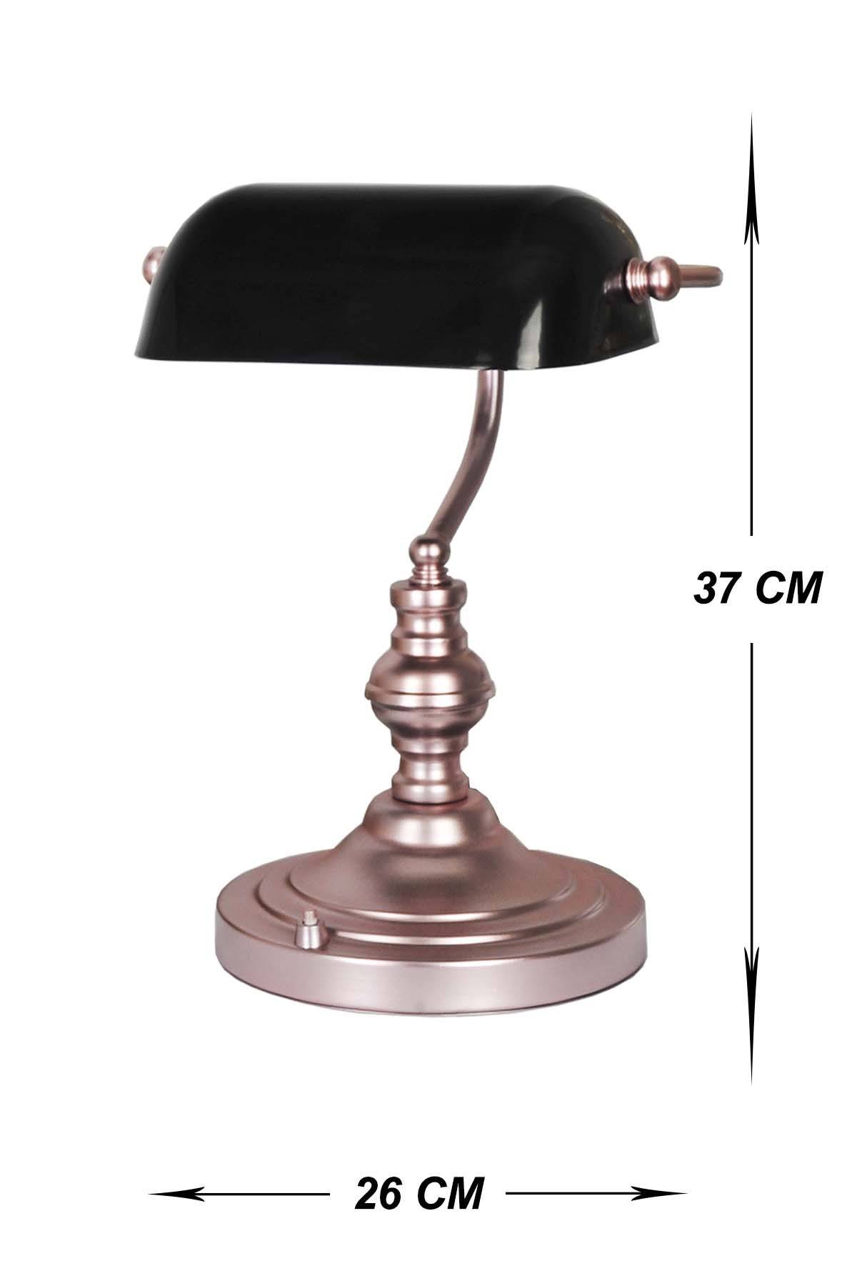 laag kleur Somatische cel Lampe à poser Leger H37cm Métal Noir et Or rose