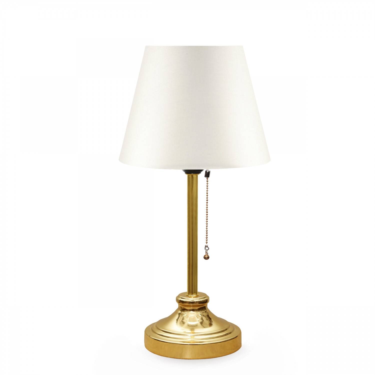 Lampada da tavolo Menchi H45cm Metallo oro e tessuto bianco crema