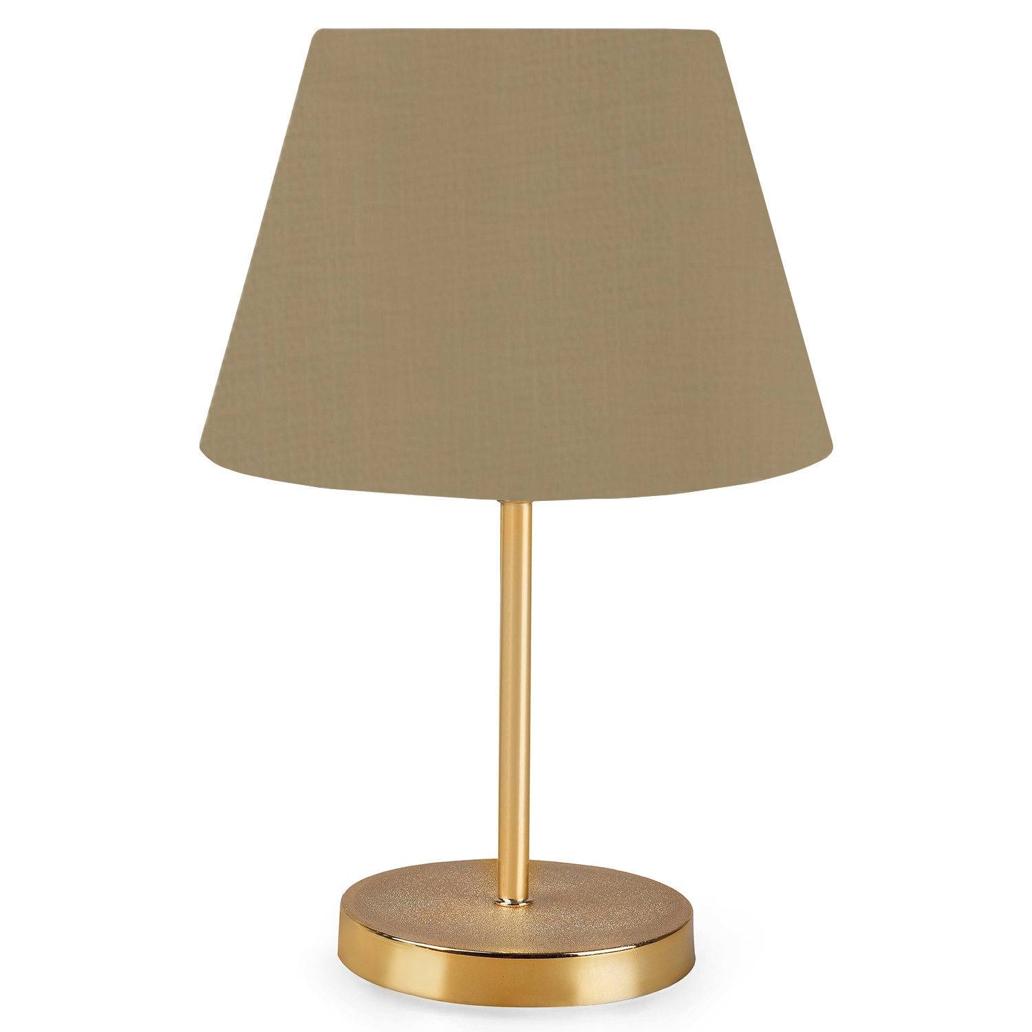 Lámpara de mesa Accensa Pantalla de PVC Capuccino Oro Metal