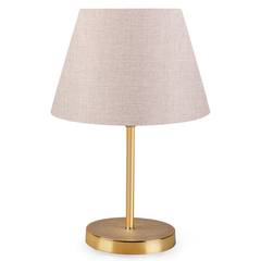 Accensa lámpara de mesa H37cm Tela crema y metal dorado