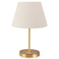 Lámpara de mesa Accensa Metal cerusa dorado y blanco