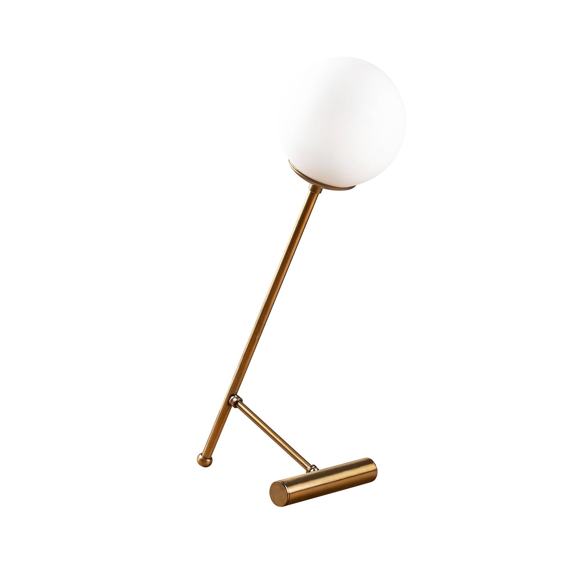 Bulla lampada da tavolo a contrappeso H51 cm Metallo Vetro Oro Opale