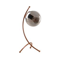 Lámpara de mesa Bulla arcos H43 cm Metal Vidrio Cobre Transparente