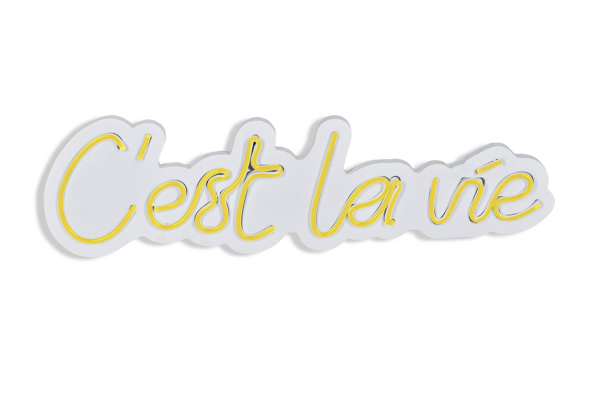 LED licht decoratie C'est la vie Lucendi 52 x 14 cm Neon flexibele kunststof PVC Geel