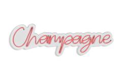 Scritta da parete Lucendi L60xH19cm "Champagne" Rosa Neon