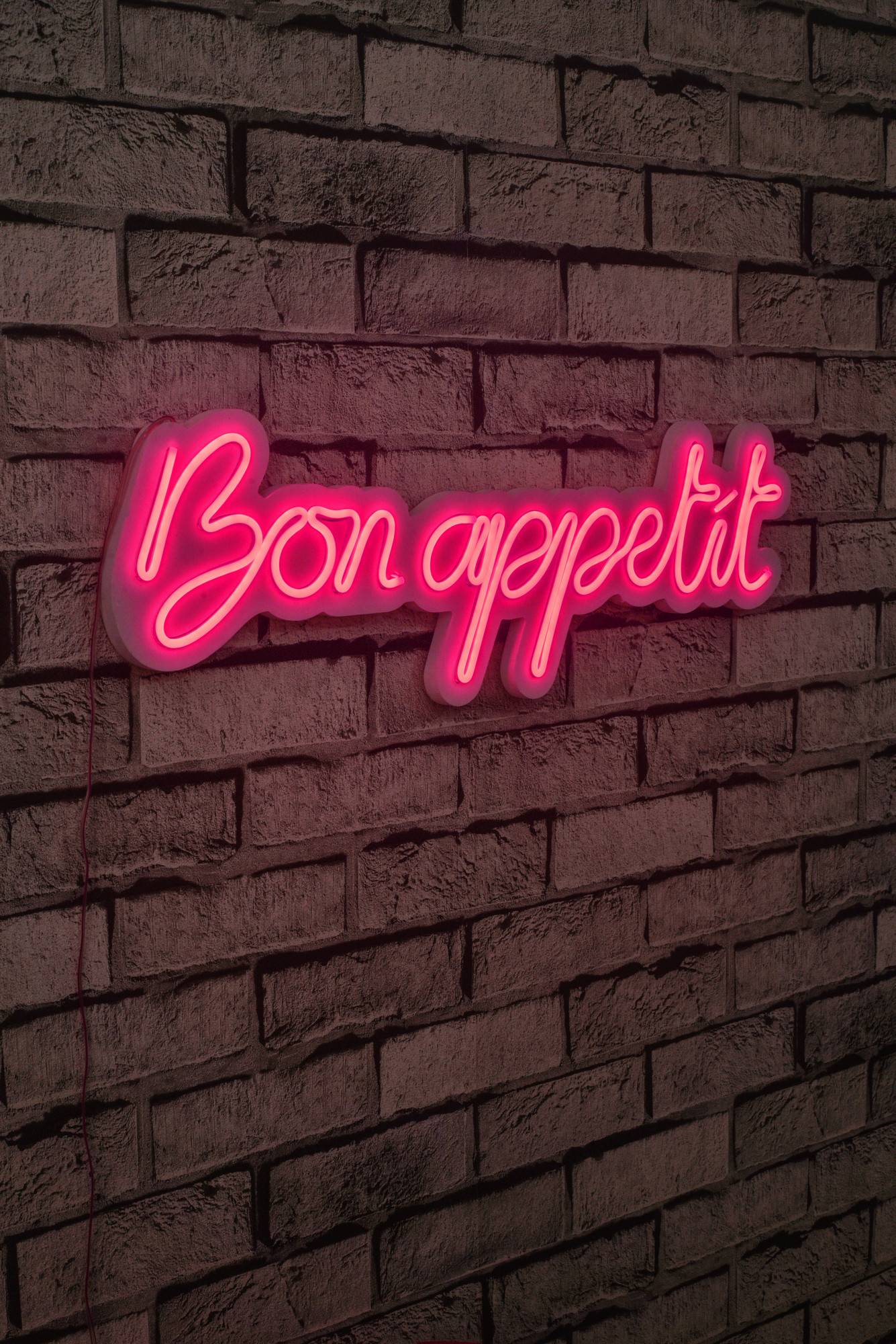 LED decorazione luminosa Bon Appétit Lucendi 64 x 20 cm Neon plastica  flessibile PVC Rosa