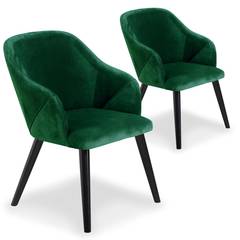 Lot de 2 fauteuils Liberto Velours Vert