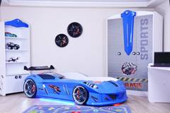 Presepe Acura Racing Car 90x190cm Blu con LED