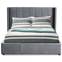 Doppelbett Magorial mit aufklappbarem Bettkasten 160x200cm Velours Grau