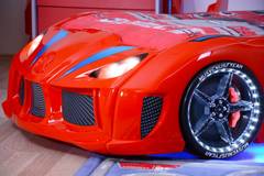 Cama interactiva de coche de carreras MNV3 panel de melamina ABS rojo Multicolor