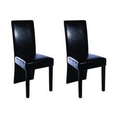 Set van 2 Avena stoelen, zwart imitatie