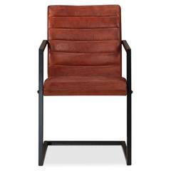 Set van 2 Michette Brown Genuine Cowhide Chairs