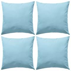Set di 4 cuscini decorativi per esterni Bazikal 45x45cm Tessuto azzurro