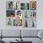 Set von 12 abstrakten Bildern Aranea L20xH15cm Motiv Afrikanische Frau Mehrfarbig