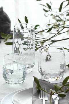 Set di 18 bicchieri da acqua trasparenti Zydras
