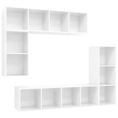 Set van 1x2, 1x3 en 2x4 Dadou modulaire kubusplanken Wit glans