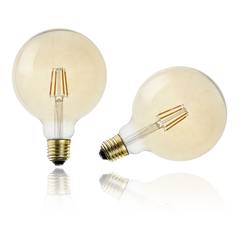 Lot de 2 ampoules LED filament bulle Orazio E27 2W Verre Transparent