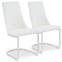 Set aus 2 Design-Stühlen Mistigri Simili Weiß