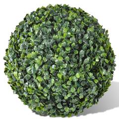 Set van 2 kunstplanten buxusbollen 35cm groen