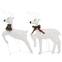 Lot de 2 rennes de Noël lumineux 40 LED Capella H64cm Blanc et lumières Blanc froid