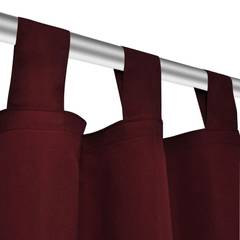 Set di 2 tende Ramses 140x175cm in raso Bordeaux