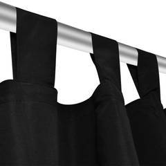Set di 2 tende Ramses Tab 140x225cm nero satinato
