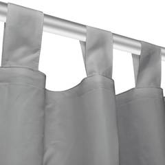 Set di 2 tende Seattle Tabs 140x175cm grigio satinato