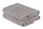 Juego de 2 toallas de tres camas textura esponjosa Vitta 70 x 140 cm 100% Micro Algodón Gris Claro